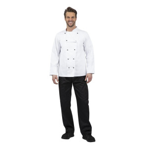 Kokandusvest Chicago pikkade varrukatega valge XXL suurus - Whites Chefs Clothing - Fourniresto