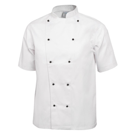 Kokandusvest Chicago segamaterjalist lühikeste varrukatega valge suurus L - Whites Chefs Clothing - Fourniresto