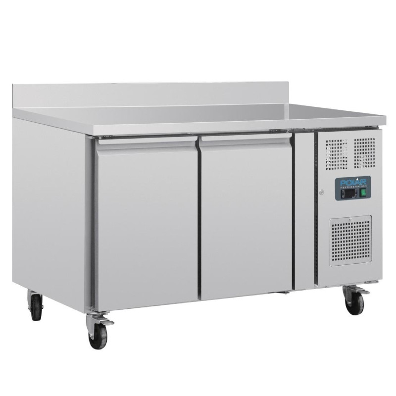 Refrigerated Table with 2 Doors and Backsplash - 282 L - Polar - Fourniresto Refrigerated Table with 2 Doors and Backsplash - 282 L - Polar - Fourniresto