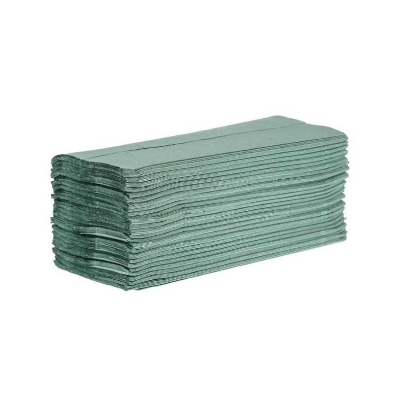 Hand Towel 1 Fold Z-Fold Green - Pack of 12 - Jantex Hand Towel 1 Fold Z-Fold Green - Pack of 12 - Jantex