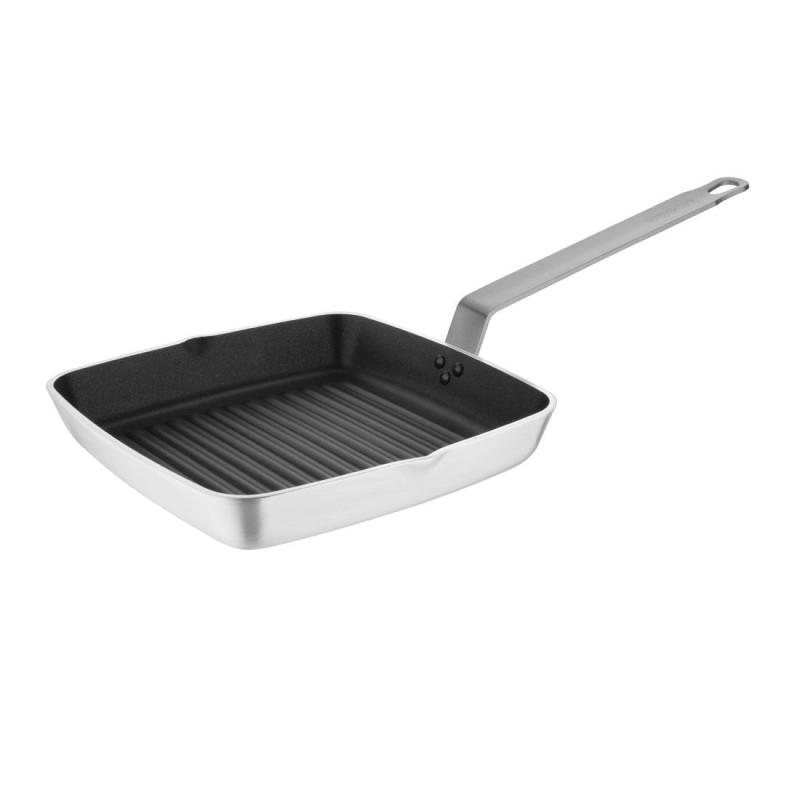 Antihaftbeschichtete quadratische Pfanne mit gerilltem Boden - L 240mm - Vogue Antihaftbeschichtete quadratische Pfanne mit gerilltem Boden - L 240mm - Vogue