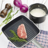 Antihaftbeschichtete quadratische Pfanne mit gerilltem Boden - L 240mm - Vogue