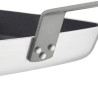 Antihaftbeschichtete quadratische Pfanne mit gerilltem Boden - L 240mm - Vogue