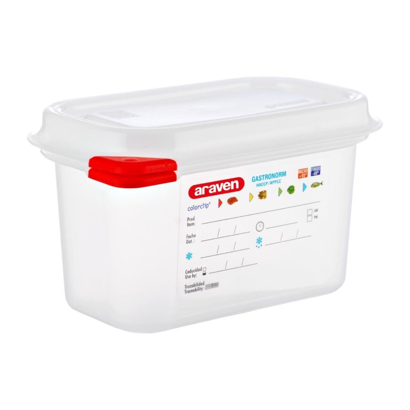 Food Container Gn1/9 1L - Set of 4 - Araven - Fourniresto Food Container Gn1/9 1L - Set of 4 - Araven - Fourniresto