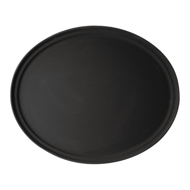 Serveeplaadi ovaalne klaaskiust libisemisvastane Camtread must - Cambro - Fourniresto Serveeplaadi ovaalne klaaskiust libisemisvastane Camtread must - Cambro - Fourniresto