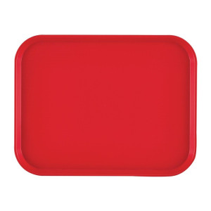Nelikantne polüpropüleenist kiirtoitlustusplaat punane 410mm - Cambro - Fourniresto