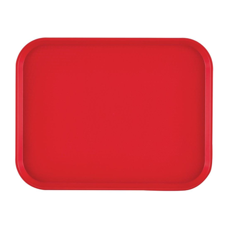 Plateau Rectangulaire en Polypropylène Fast Food Rouge 410mm - Cambro - Fourniresto Plateau Rectangulaire en Polypropylène Fast Food Rouge 410mm - Cambro - Fourniresto
