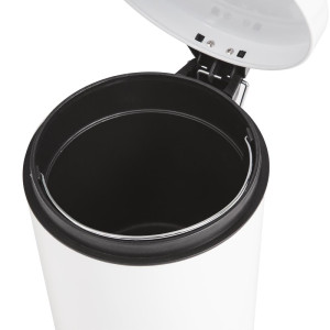 Prügikast pedaaliga valge - 5L - Bolero