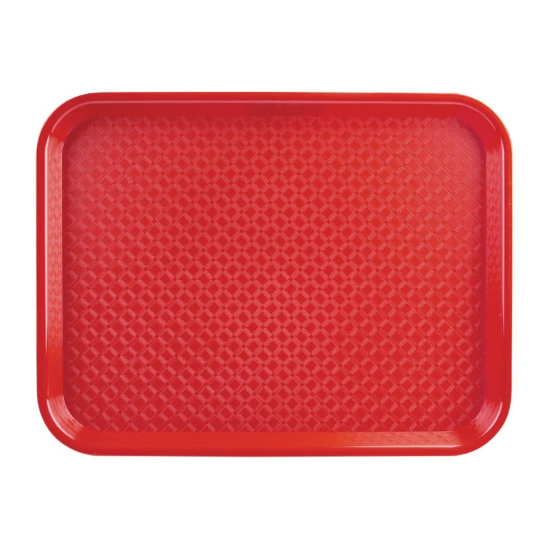 Red Plastic Fast Food Tray - Olympia KRISTALLON - Fourniresto Red Plastic Fast Food Tray - Olympia KRISTALLON - Fourniresto