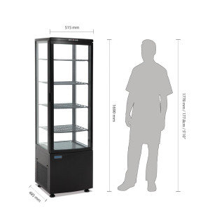 Külmlet koos kumerate ustega - Must 235 L - Polar - Fourniresto