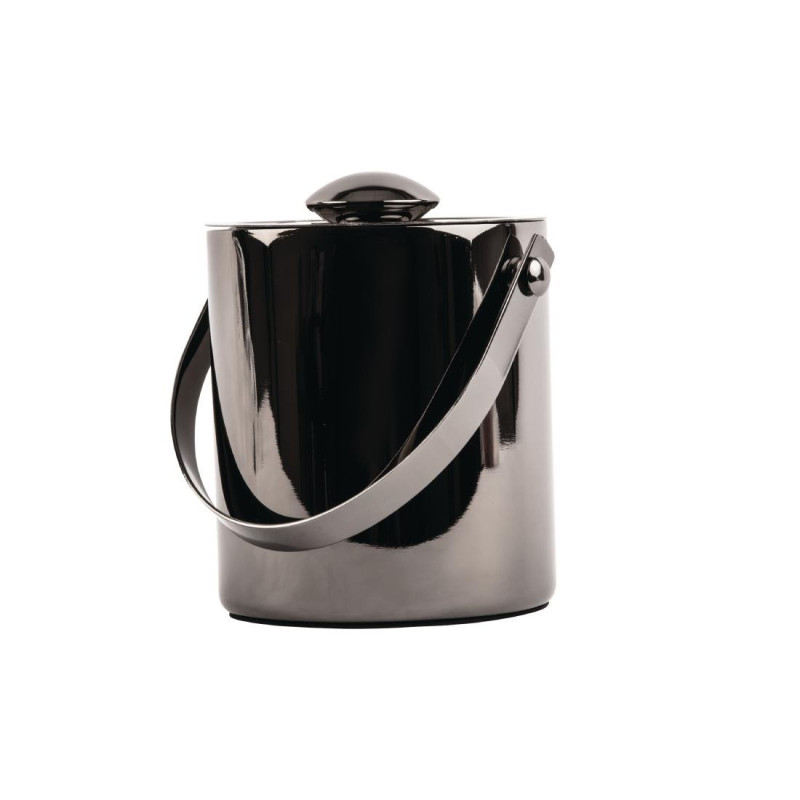 Titanium Grey Double-Walled Ice Bucket with Lid 1 L - Olympia - Fourniresto Titanium Grey Double-Walled Ice Bucket with Lid 1 L - Olympia - Fourniresto