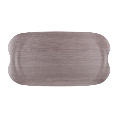 Serveelaua Wave 43x23cm hallikaspruun puit - Roltex - Fourniresto