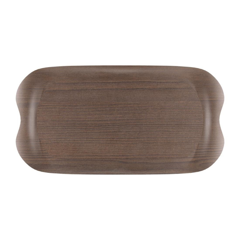 Serveelaua Wave 43x23cm pähklipuust mustriga - Roltex - Fourniresto