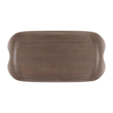Serveelaua Wave 43x23cm pähklipuust mustriga - Roltex - Fourniresto