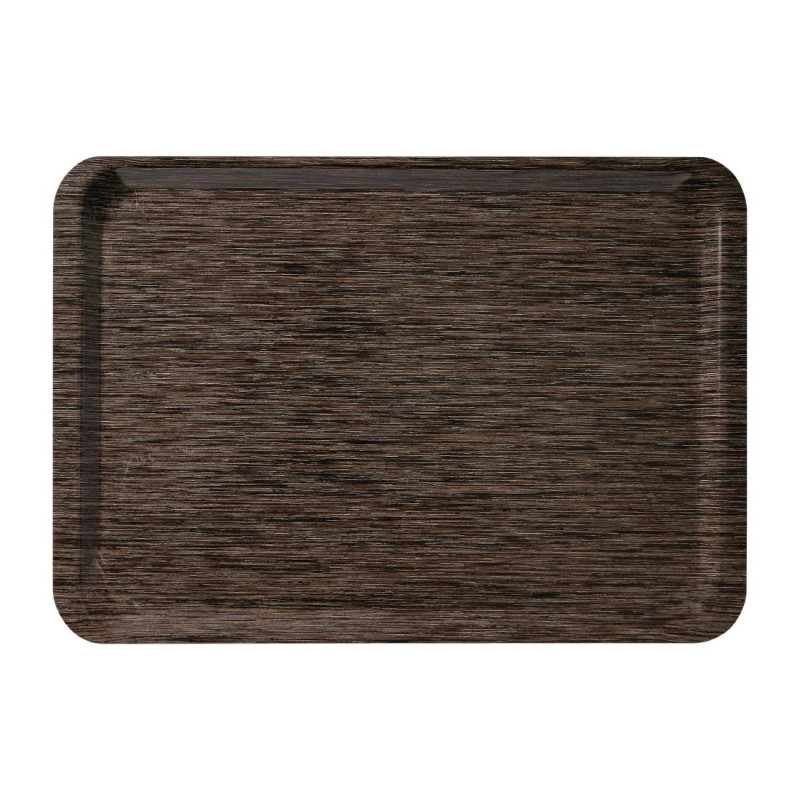 Plateau de Service en Mélamine Euronorme 530x370mm Wengé - Roltex - Fourniresto Plateau de Service en Mélamine Euronorme 530x370mm Wengé - Roltex - Fourniresto
