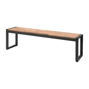 Tööstuslikud terasest ja akaatsiast pingid 160 cm - 2 tk komplektis - Bolero - Fourniresto