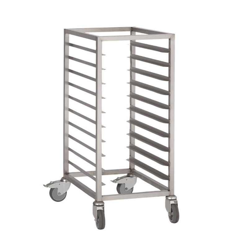 Chariot À Glissières en Inox GN 1/1-10 Niveaux - Gastro M Chariot À Glissières en Inox GN 1/1-10 Niveaux - Gastro M