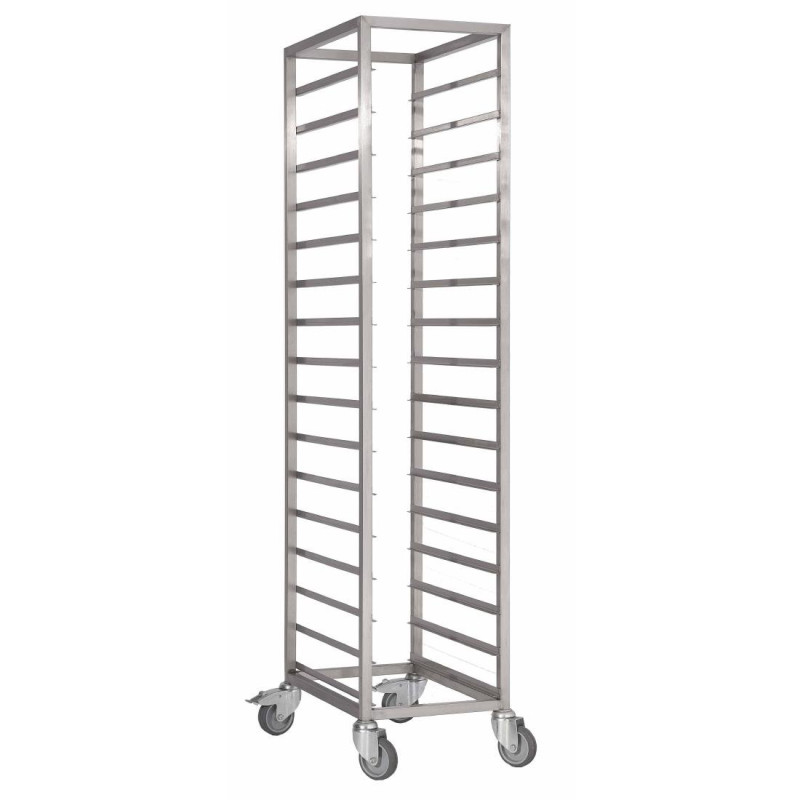Chariot À Glissières en Inox GN 2/1-18 Niveaux - Gastro M Chariot À Glissières en Inox GN 2/1-18 Niveaux - Gastro M