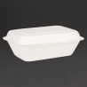 Hinged Bagasse Compostable Trays - 500 ml - 250 Pack - Fiesta Green