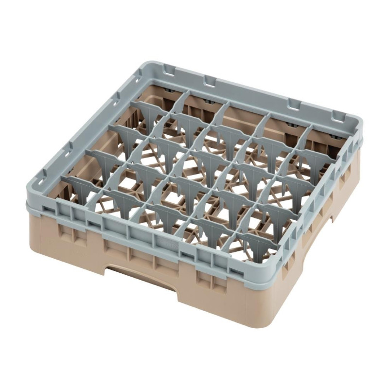 Casier À Verres 25 Compartiments Camrack Beige- L 500 x P 500mm - Cambro Casier À Verres 25 Compartiments Camrack Beige- L 500 x P 500mm - Cambro