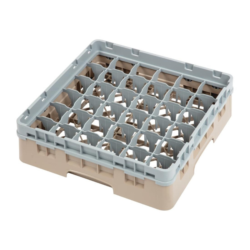 Glass Rack 36 Compartments Camrack Beige - L 500 x W 500mm - Cambro Glass Rack 36 Compartments Camrack Beige - L 500 x W 500mm - Cambro