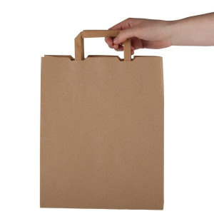 Suured komposteeritavad paberist ühekordsed kotid - P 250 mm - 250 tk komplektis - Vegware