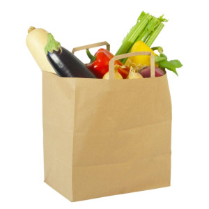Suured komposteeritavad paberist ühekordsed kotid - P 250 mm - 250 tk komplektis - Vegware
