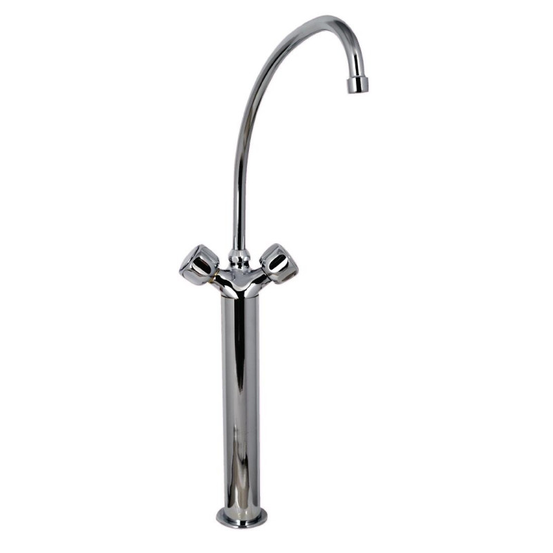 Segisti üheauguline mudel raskustega 3/4" koos 2 kraaniga postil - L 200 mm Segisti üheauguline mudel raskustega 3/4" koos 2 kraaniga postil - L 200 mm