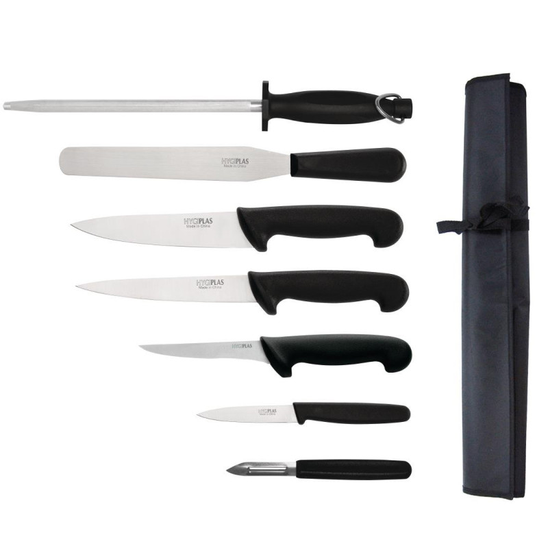 Ensemble de Couteaux pour Débutants Avec Couteau De Cuisinier - 200mm - Hygiplas Ensemble de Couteaux pour Débutants Avec Couteau De Cuisinier - 200mm - Hygiplas
