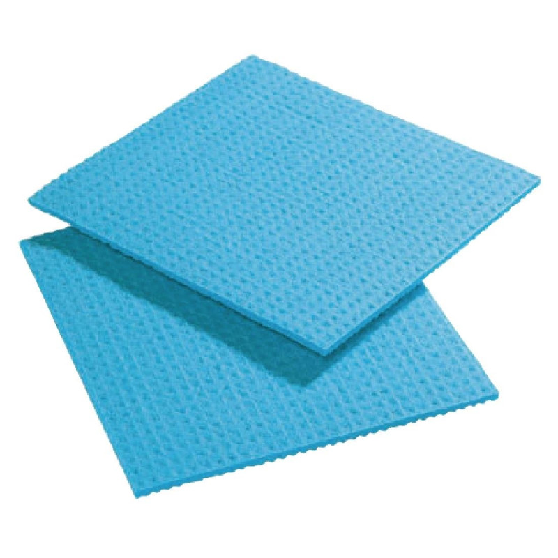 Cleaning Cloths in Blue Cellulose - Pack of 10 - FourniResto - Fourniresto Cleaning Cloths in Blue Cellulose - Pack of 10 - FourniResto - Fourniresto