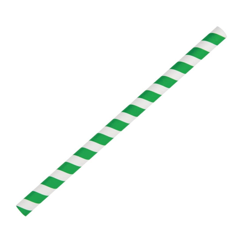 Paper Smoothie Straws - Green - L 210mm - Pack of 250 - Fiesta Green Paper Smoothie Straws - Green - L 210mm - Pack of 250 - Fiesta Green