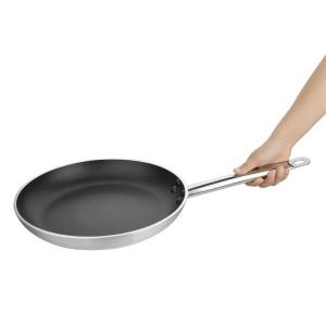 Antihaftbeschichtete Induktionspfanne aus Aluminium und Teflon - Ø 320mm - Vogue