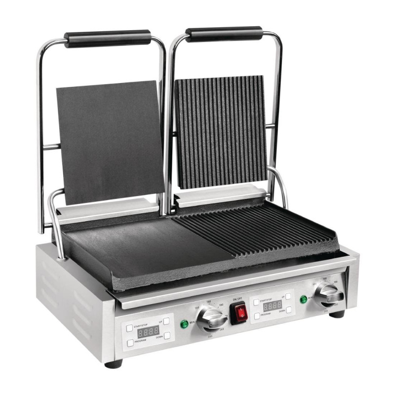 Kontaktgrill topelt sile vasakul / soonitud paremal - Buffalo Kontaktgrill topelt sile vasakul / soonitud paremal - Buffalo