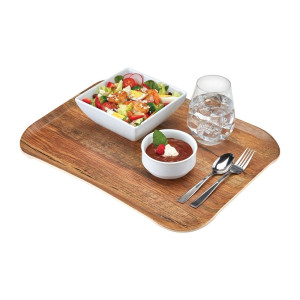 Polüestrist Century loodusliku tammepruuni puidumustriga plaat - 330 x 430mm - Cambro - Fourniresto