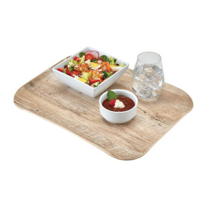Polüestrist Century loodusliku tamme puidumustriga plaat - 360 x 460mm - Cambro - Fourniresto