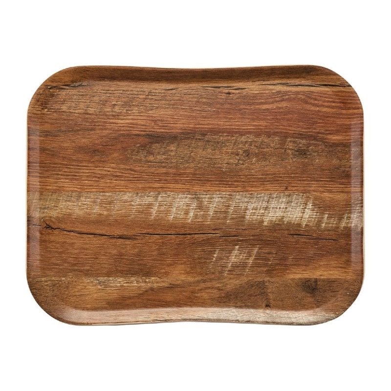 Plateau polyester Century aspect naturel bois chêne brun - 360 x 460mm - Cambro - Fourniresto Plateau polyester Century aspect naturel bois chêne brun - 360 x 460mm - Cambro - Fourniresto