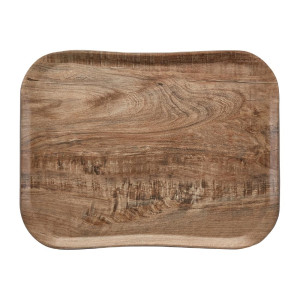 Polüestrist Century loodusliku puidu oliivipuu hele tooniga plaat - 360 x 460mm - Cambro - Fourniresto