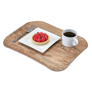Polüestrist Century loodusliku puidu oliivipuu hele tooniga plaat - 360 x 460mm - Cambro - Fourniresto