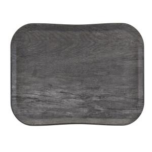 Plastikust tammehall Century loodusliku puidu väljanägemisega plaat - 360 x 460mm - Cambro - Fourniresto