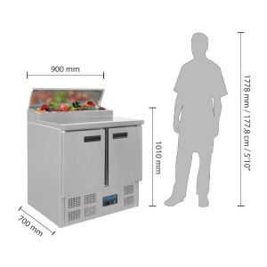 Jahutatud ettevalmistuslett pitsade ja salatite jaoks, seeria G - 254L - Polar - Fourniresto