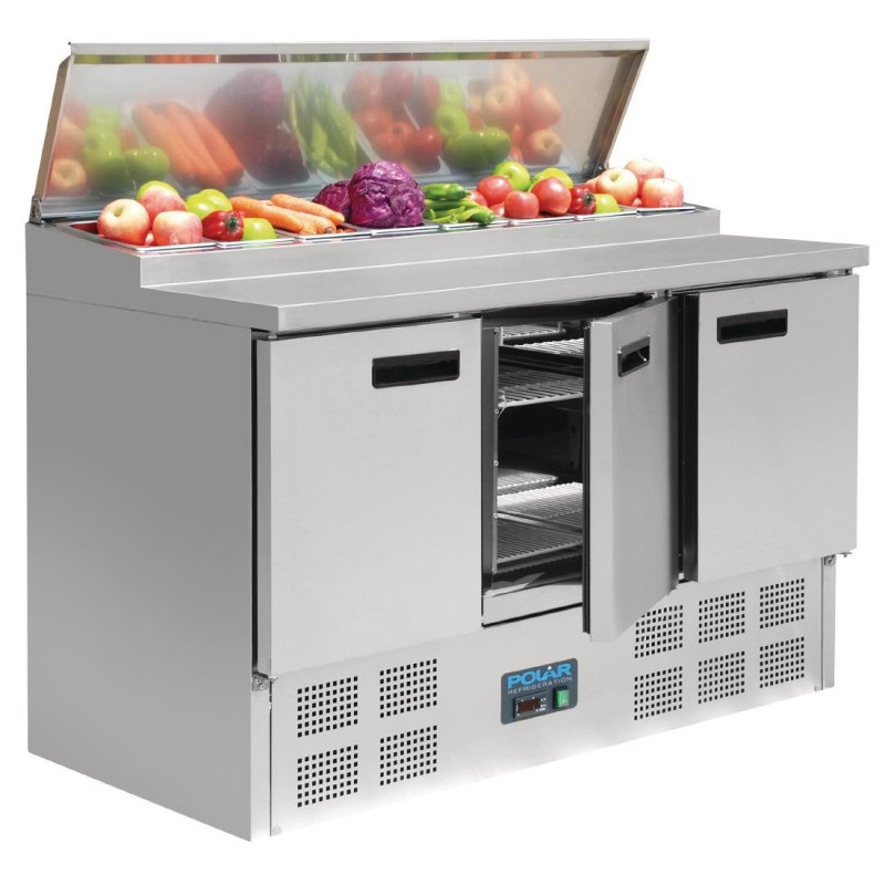 Jahutatud ettevalmistuslett pitsade ja salatite jaoks, seeria G - 390L Polar - Fourniresto Jahutatud ettevalmistuslett pitsade ja salatite jaoks, seeria G - 390L Polar - Fourniresto