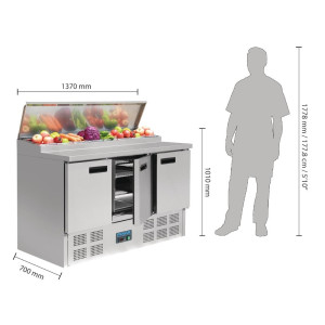 Jahutatud ettevalmistuslett pitsade ja salatite jaoks, seeria G - 390L Polar - Fourniresto