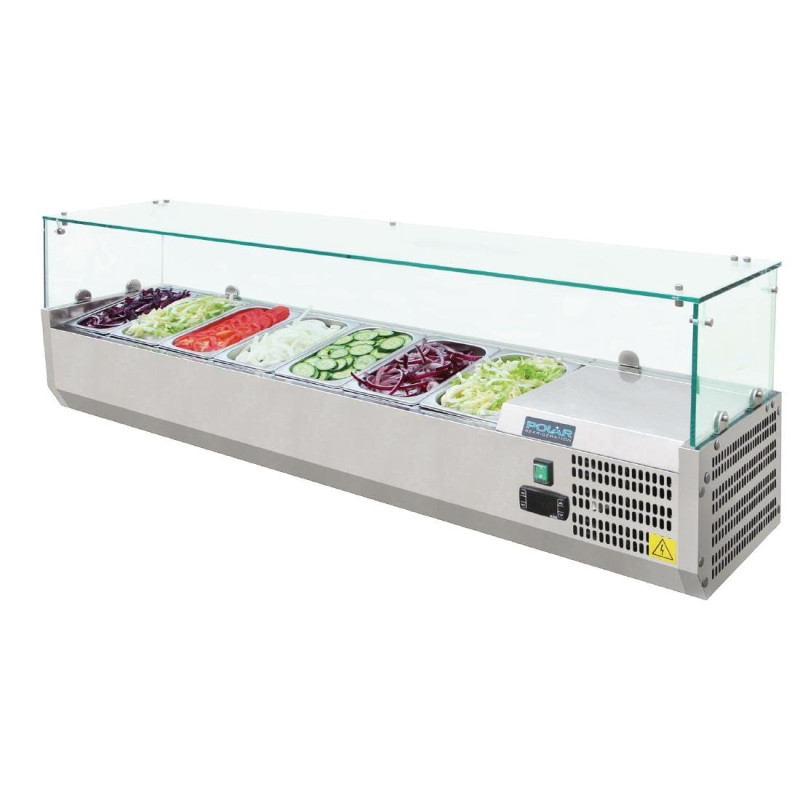 Vitrine À Ingrédients Réfrigérée Série G - 7X GN 1/4 - Polar - Fourniresto Vitrine À Ingrédients Réfrigérée Série G - 7X GN 1/4 - Polar - Fourniresto