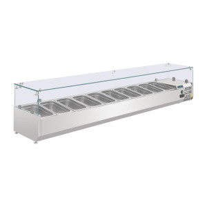 Vitriin koostisosadega, külmik, seeria G - 10 X GN 1/4 - Polar - Fourniresto