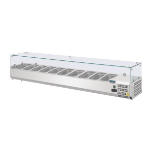 Vitriin koostisosadega, külmik, seeria G - 10 X GN 1/4 - Polar - Fourniresto