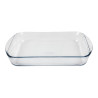 Klaasist nelinurkne ahjuplaat - L 350 x S 230 mm - Pyrex