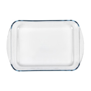 Klaasist nelinurkne ahjuplaat - L 350 x S 230 mm - Pyrex