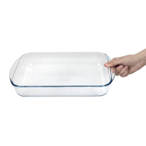 Klaasist nelinurkne ahjuplaat - L 350 x S 230 mm - Pyrex