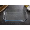 Klaasist nelinurkne ahjuplaat - L 350 x S 230 mm - Pyrex