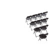 Mustad kokkupandavad toolid - 10 tükki komplektis - Bolero - Fourniresto